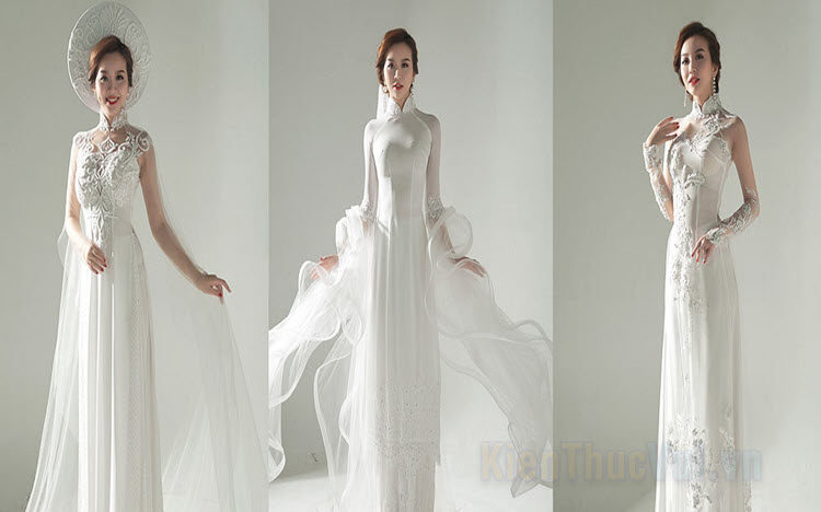 Những mẫu áo dài cưới màu trắng đẹp nhất