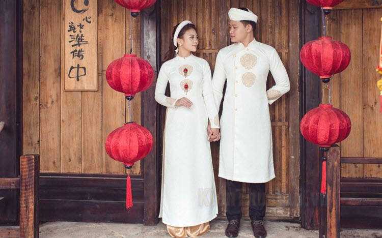 Những mẫu áo dài cưới truyền thống đẹp nhất