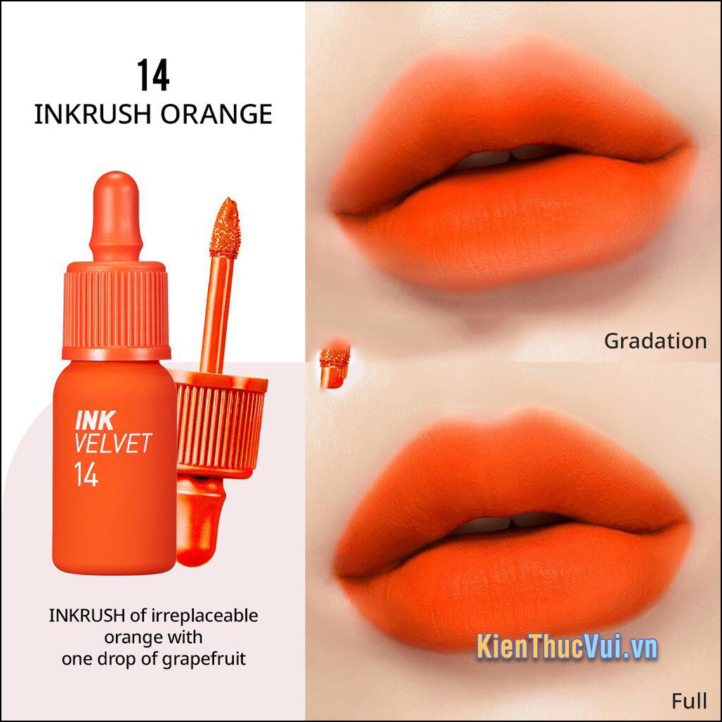 Son ink màu 11 – Spring Orange (Màu cam sáng)