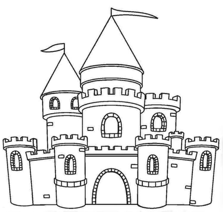 Tranh tô màu lâu đài đẹp và đơn giản