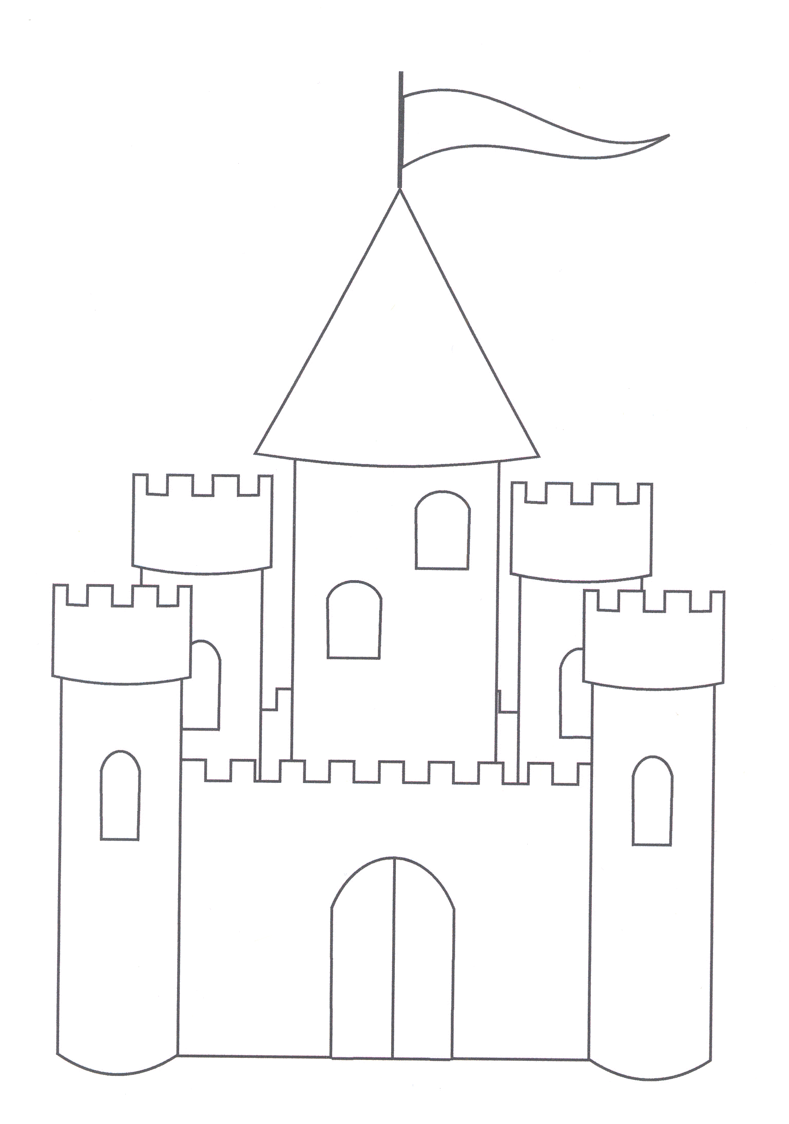 Tranh tô màu tòa lâu đài nhỏ xinh