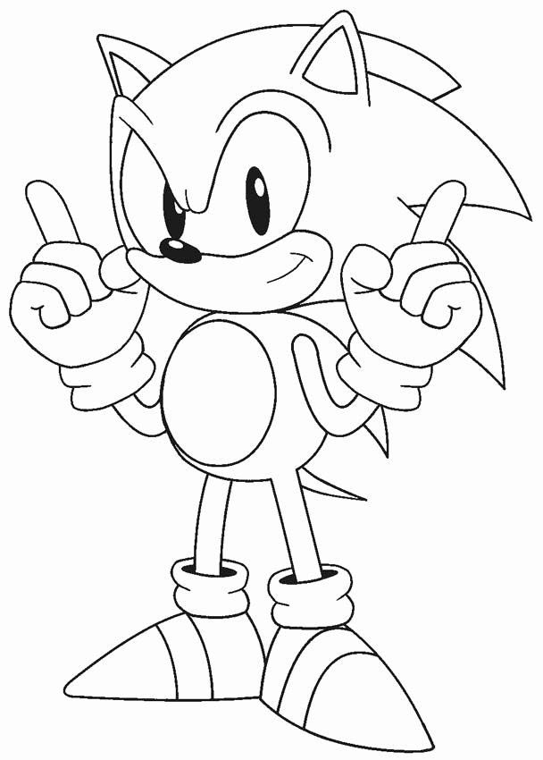 Tranh tô màu Sonic cute