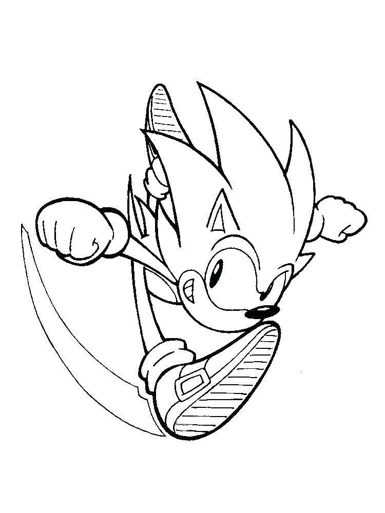 Tranh tô màu Sonic đang chạy