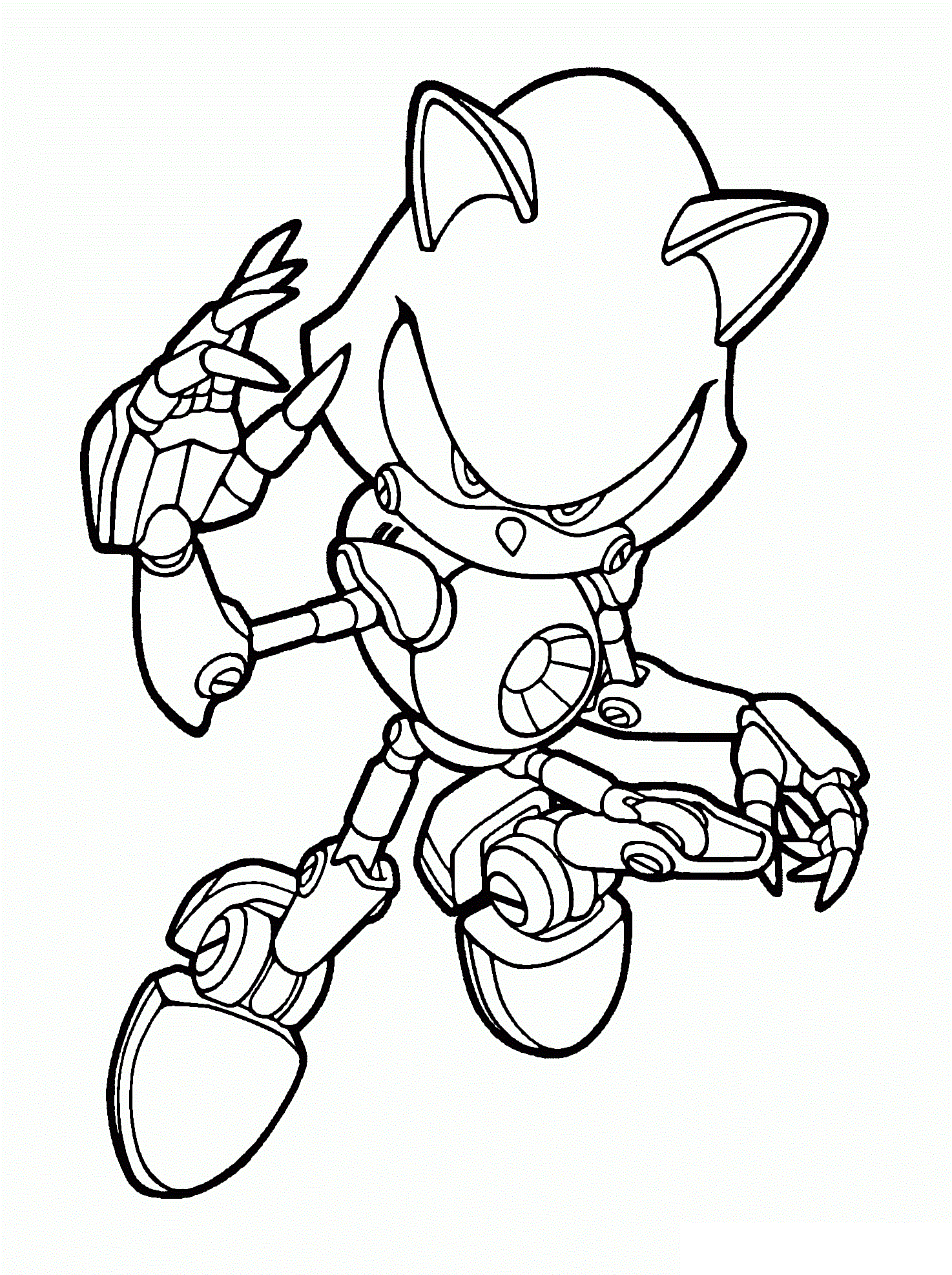 Tranh tô màu Sonic người máy