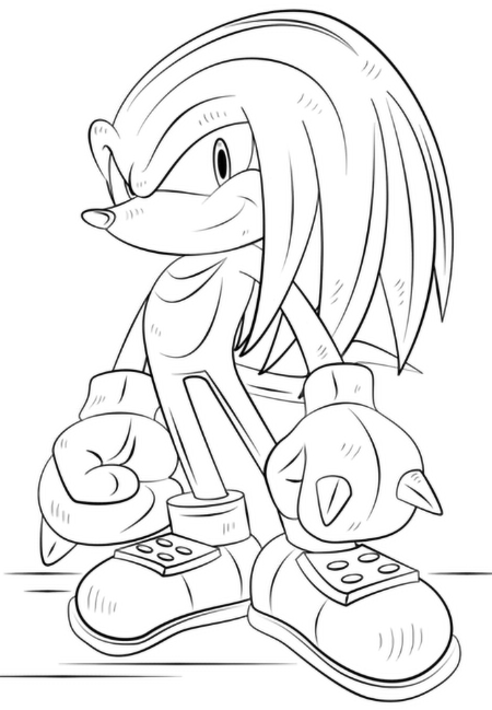 Tranh tô màu Sonic tóc dài