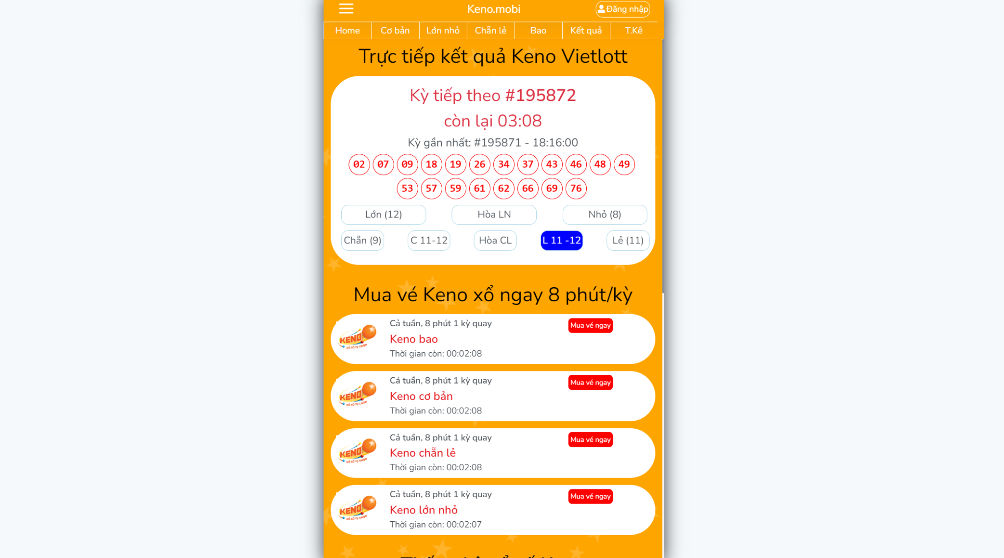 Hướng dẫn đăng nhập Keno.mobi