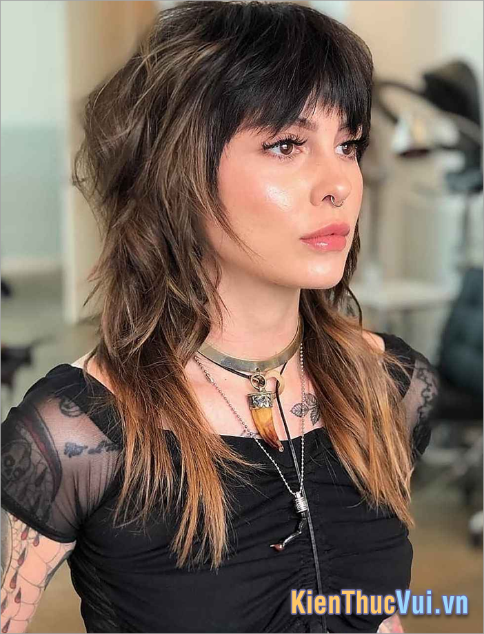 Tóc mullet layer dài nữ