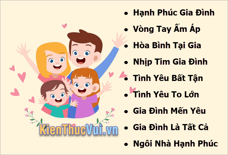 Tên nhóm gia đình hạnh phúc