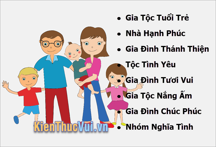 Tên nhóm gia đình ý nghĩa và sáng tạo