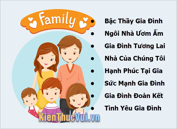 Tên nhóm gia đình ý nghĩa