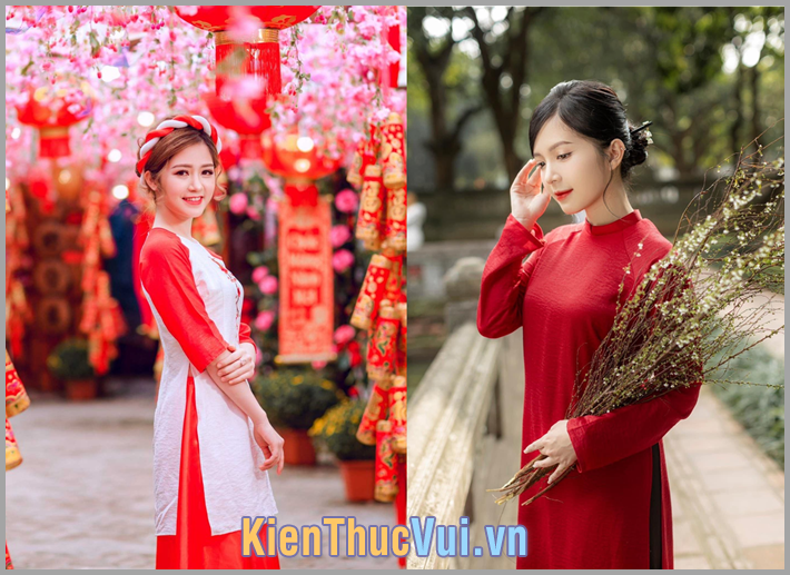 Tạo dáng đứng nghiêng với áo dài cách tân