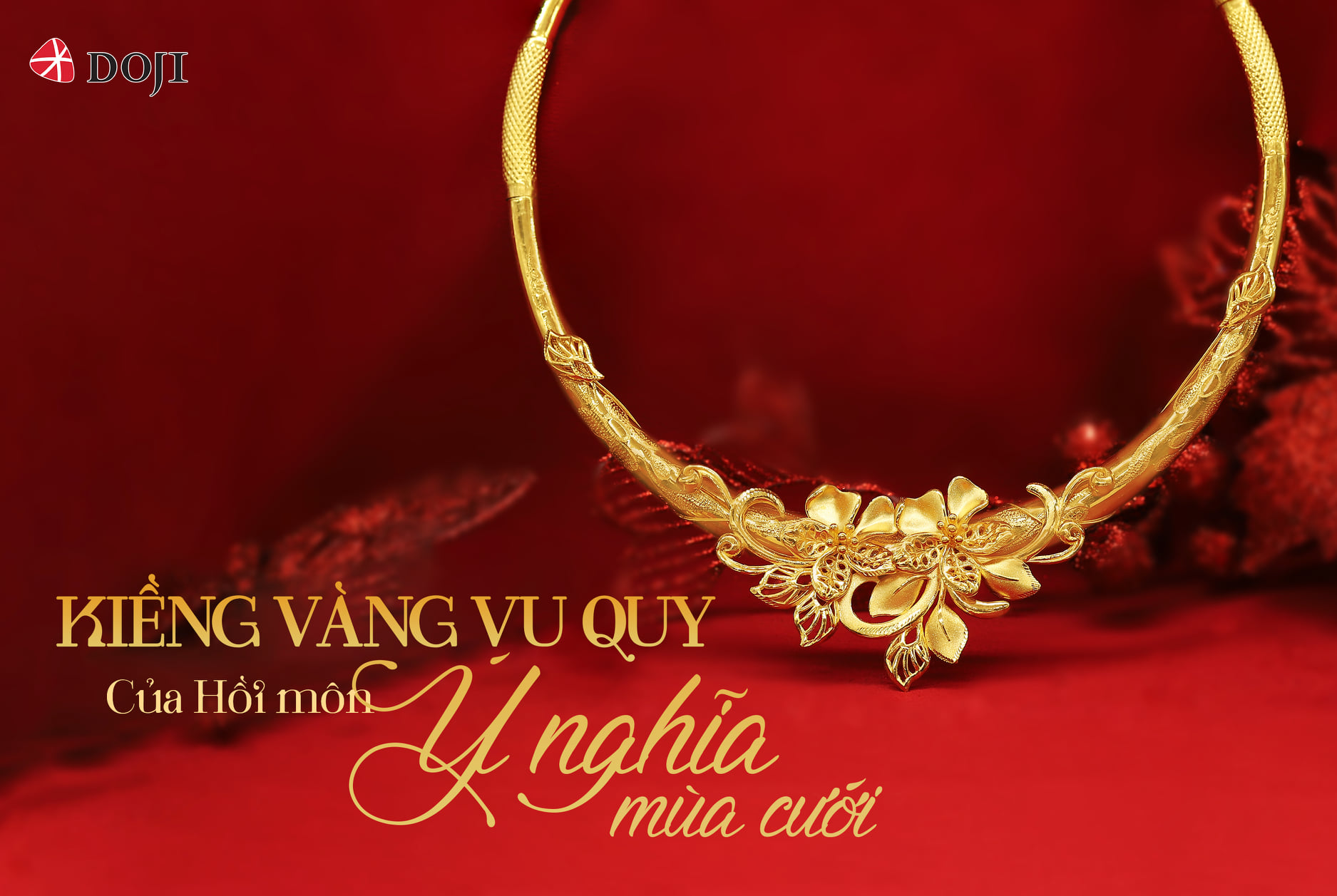 Kiềng vàng tượng trưng cho sự sung túc, bền chặt trong hôn nhân