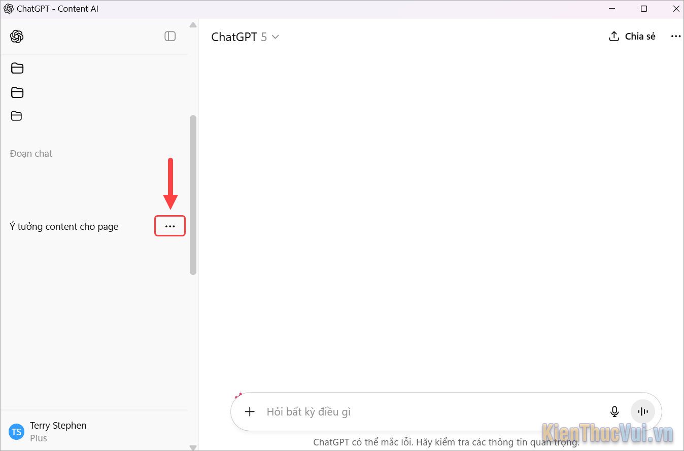 Nhấn vào dấu 3 chấm Nhấn vào dấu 3 chấm