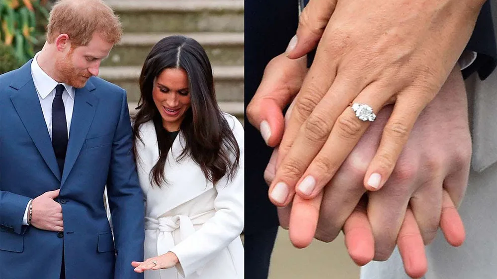 Chiếc nhẫn cưới của Meghan Markle kết hợp giữa kim cương Botswana và đá quý của Công nương Diana, mang ý nghĩa sâu sắc về tình yêu và gia đình